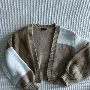 SHEIN Neutral Tone Cardigan Sweater